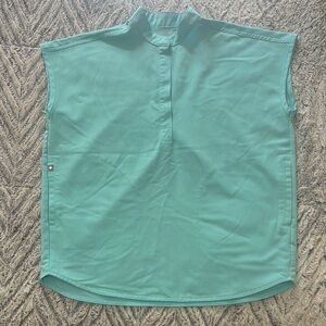 FIGS Aqua XXS Oversized Rafaela Top